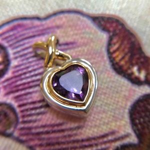 Alwand Vahan 14k gold Amethyst Heart Pendant